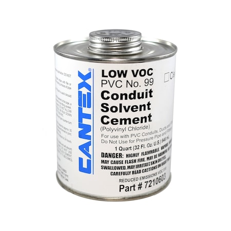 Cantex Cantex Clear Conduit Solvent Cement For PVC 1 qt 7210603